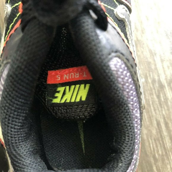 Nike Kids T-Run 5 443991-007 Multicolor Lace Up Sneakers Shoes Size 4c - Picture 8 of 9